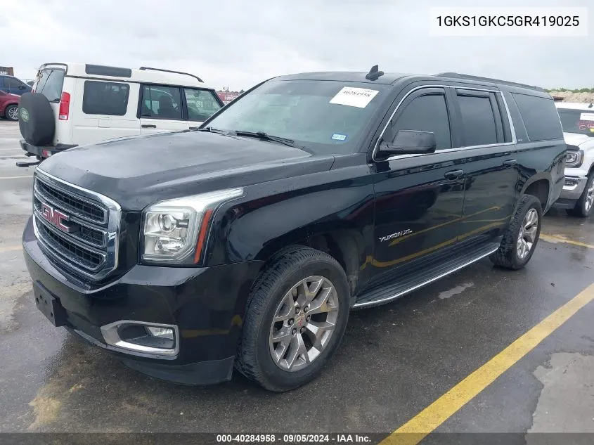 2016 GMC Yukon Xl Slt VIN: 1GKS1GKC5GR419025 Lot: 40284958