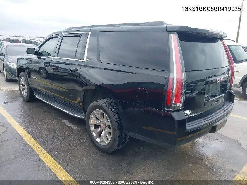 1GKS1GKC5GR419025 2016 GMC Yukon Xl Slt