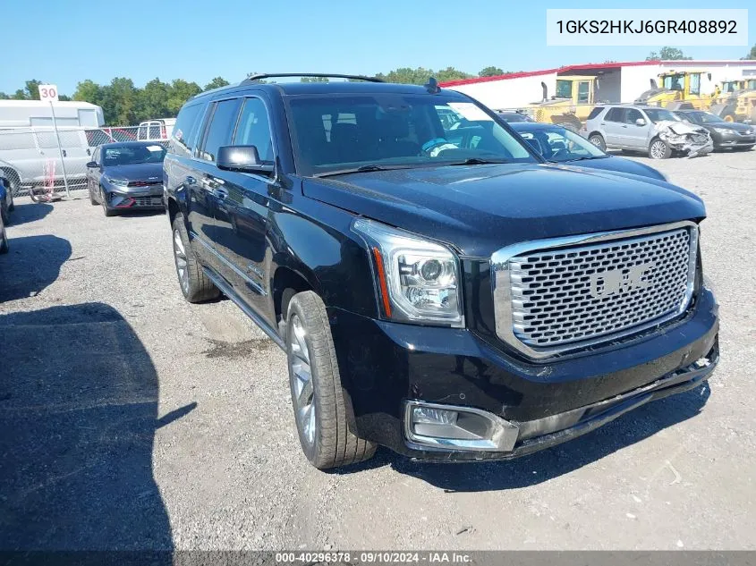 1GKS2HKJ6GR408892 2016 GMC Yukon Xl Denali