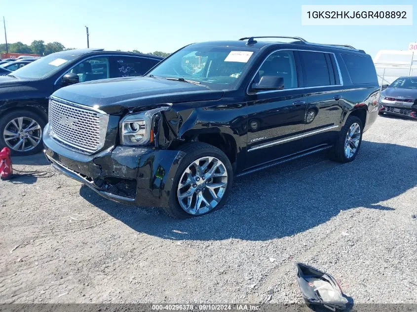 1GKS2HKJ6GR408892 2016 GMC Yukon Xl Denali