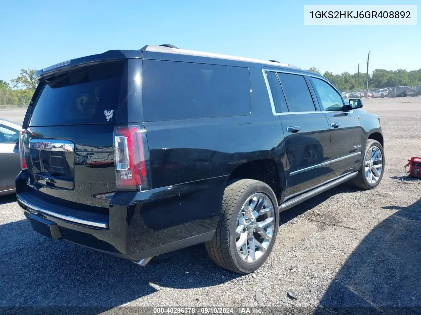 1GKS2HKJ6GR408892 2016 GMC Yukon Xl Denali