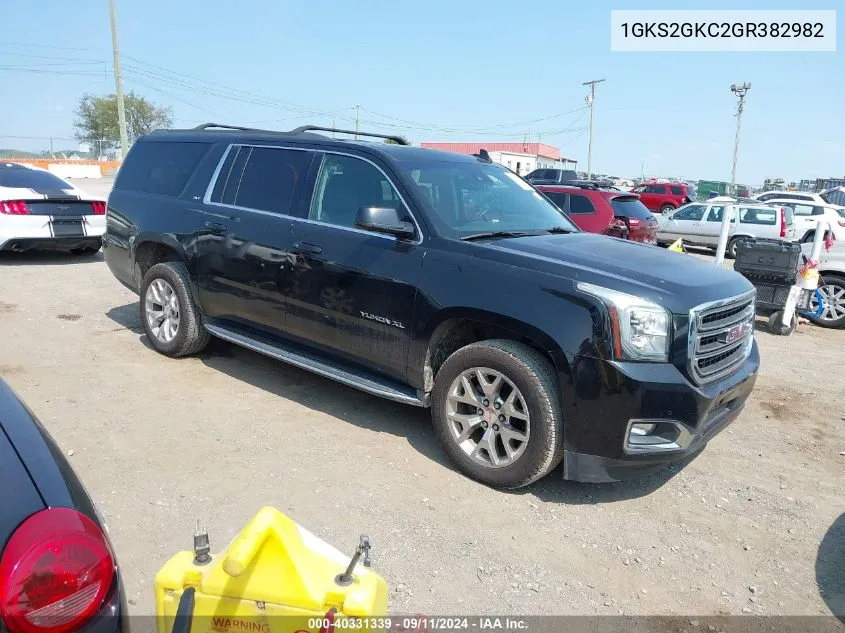 2016 GMC Yukon Xl Slt VIN: 1GKS2GKC2GR382982 Lot: 40331339