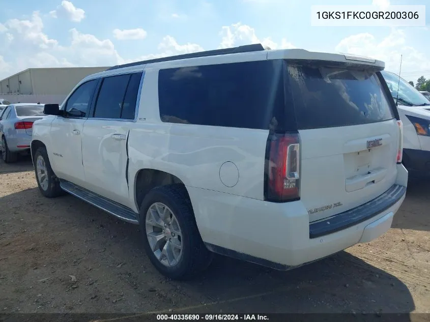 1GKS1FKC0GR200306 2016 GMC Yukon Xl Sle