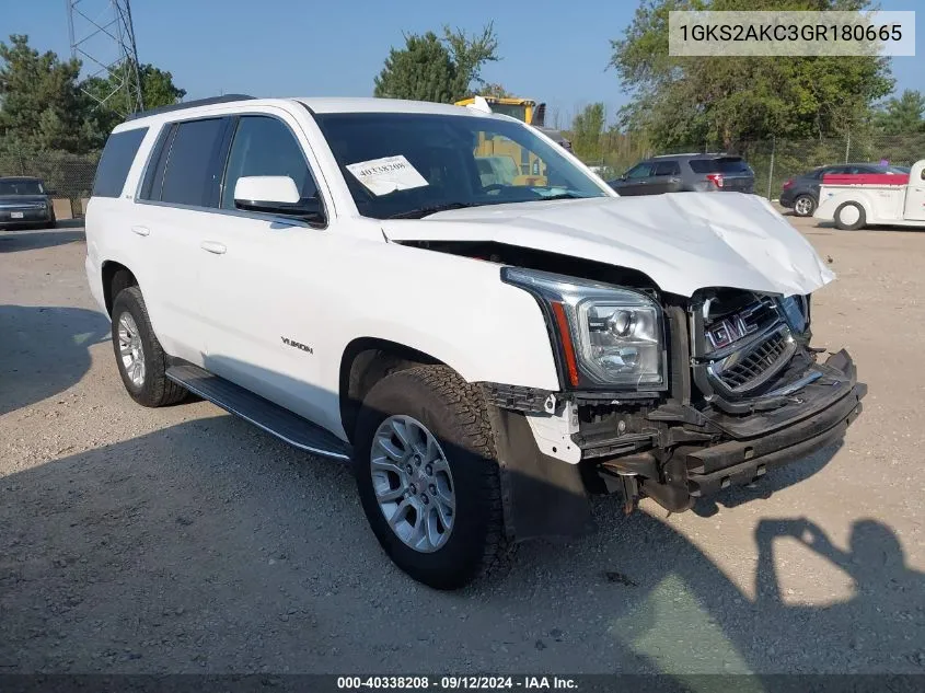 1GKS2AKC3GR180665 2016 GMC Yukon Sle