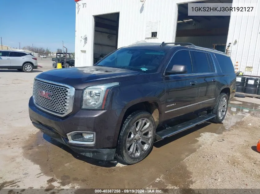 2016 GMC Yukon Xl Denali VIN: 1GKS2HKJ3GR192127 Lot: 40387258