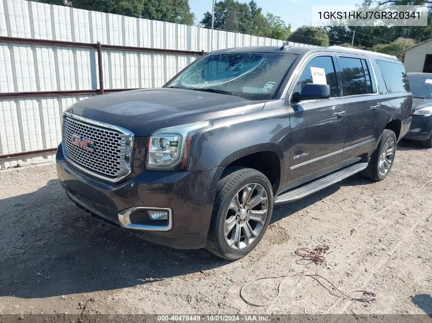 2016 GMC Yukon Xl Denali VIN: 1GKS1HKJ7GR320341 Lot: 40478449