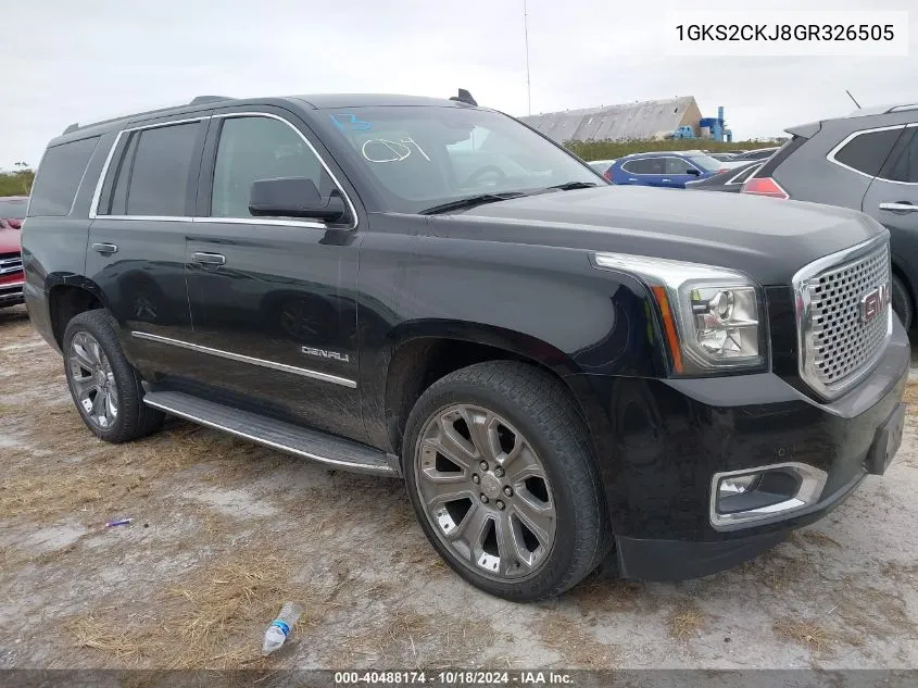 1GKS2CKJ8GR326505 2016 GMC Yukon Denali