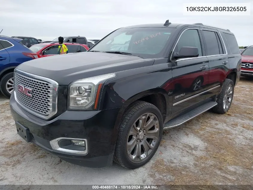 2016 GMC Yukon Denali VIN: 1GKS2CKJ8GR326505 Lot: 40488174