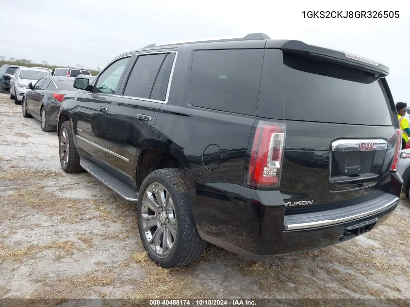 1GKS2CKJ8GR326505 2016 GMC Yukon Denali