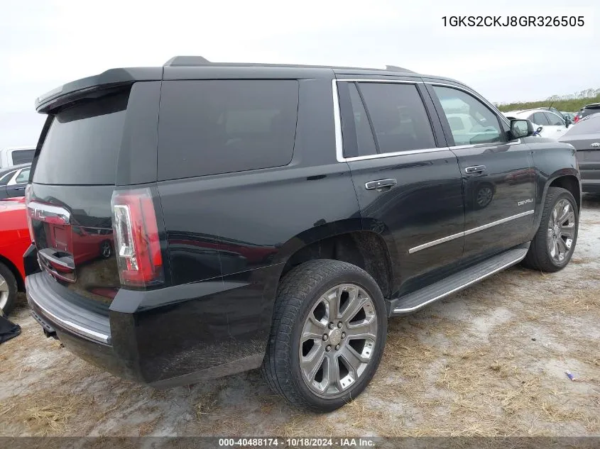 1GKS2CKJ8GR326505 2016 GMC Yukon Denali