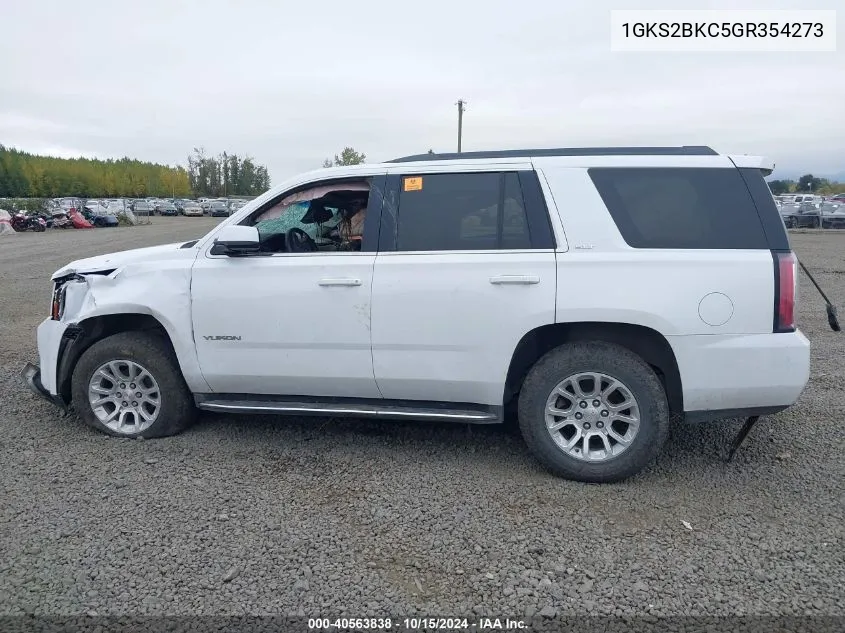 2016 GMC Yukon Slt VIN: 1GKS2BKC5GR354273 Lot: 40563838