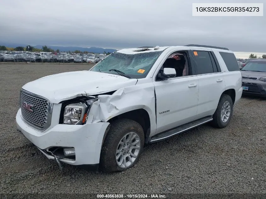 2016 GMC Yukon Slt VIN: 1GKS2BKC5GR354273 Lot: 40563838