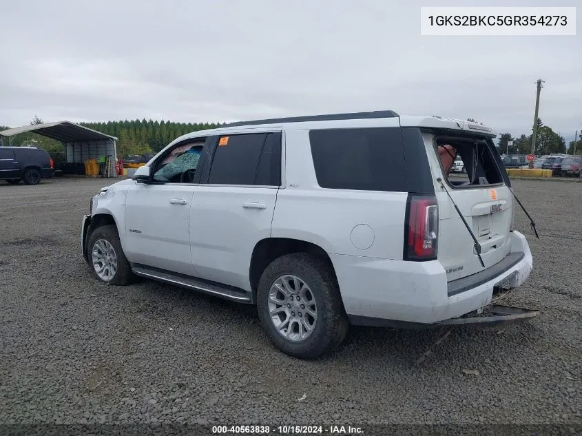 2016 GMC Yukon Slt VIN: 1GKS2BKC5GR354273 Lot: 40563838