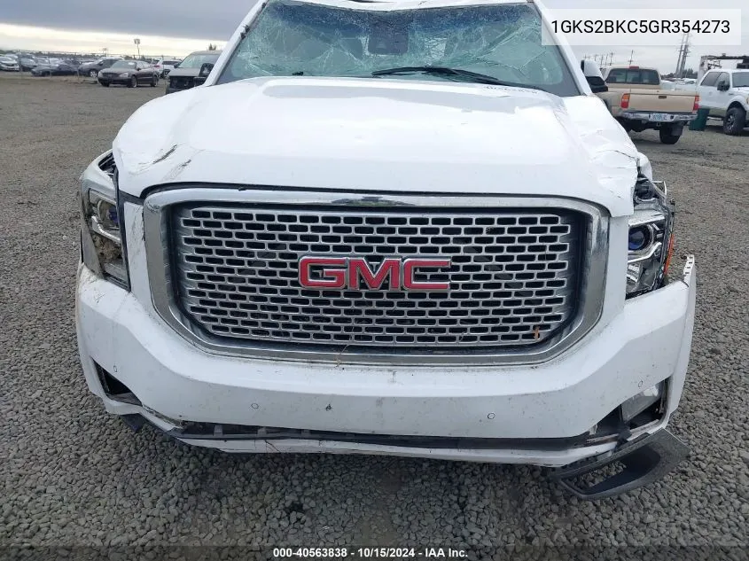 2016 GMC Yukon Slt VIN: 1GKS2BKC5GR354273 Lot: 40563838