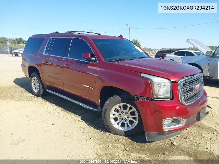 2016 GMC Yukon Xl Slt VIN: 1GKS2GKCXGR294214 Lot: 40567908