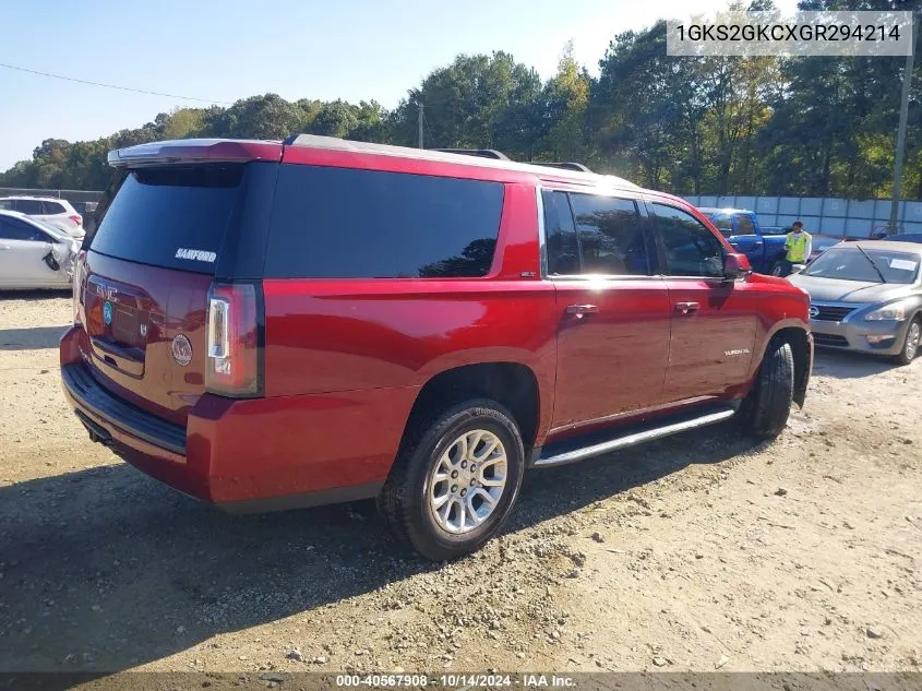 2016 GMC Yukon Xl Slt VIN: 1GKS2GKCXGR294214 Lot: 40567908