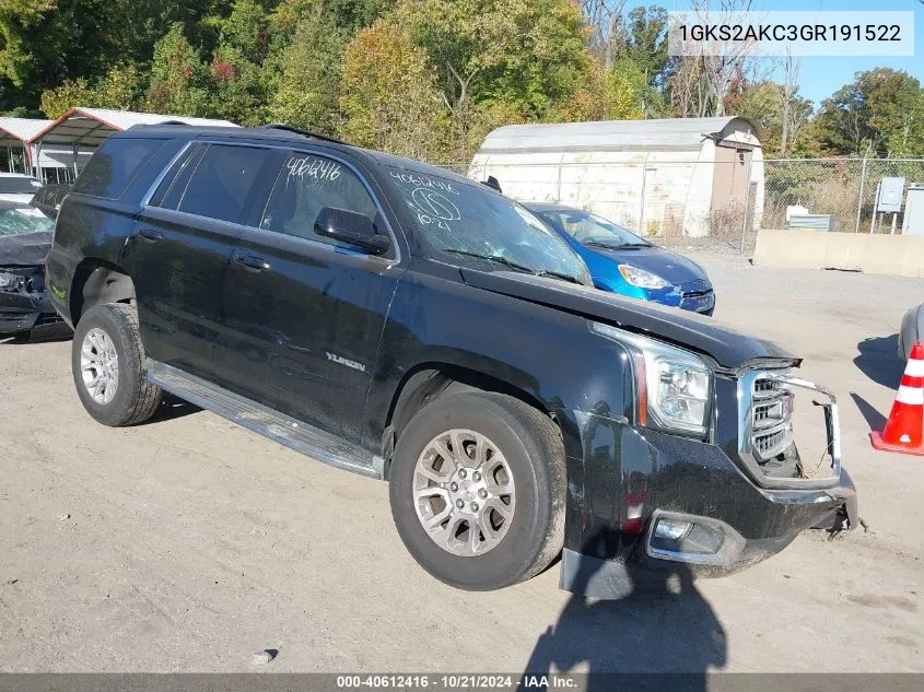 2016 GMC Yukon Sle VIN: 1GKS2AKC3GR191522 Lot: 40612416