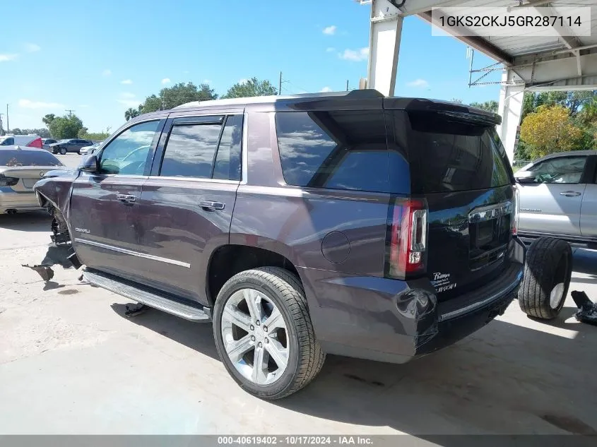 2016 GMC Yukon Denali VIN: 1GKS2CKJ5GR287114 Lot: 40619402