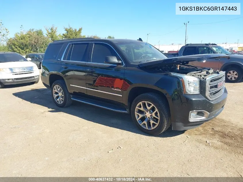 1GKS1BKC6GR147443 2016 GMC Yukon Slt