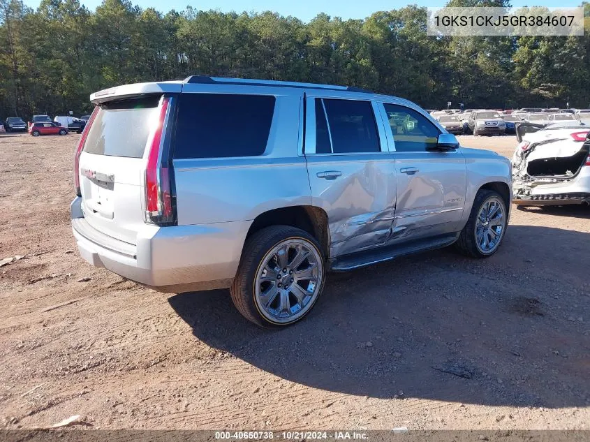 2016 GMC Yukon Denali VIN: 1GKS1CKJ5GR384607 Lot: 40650738