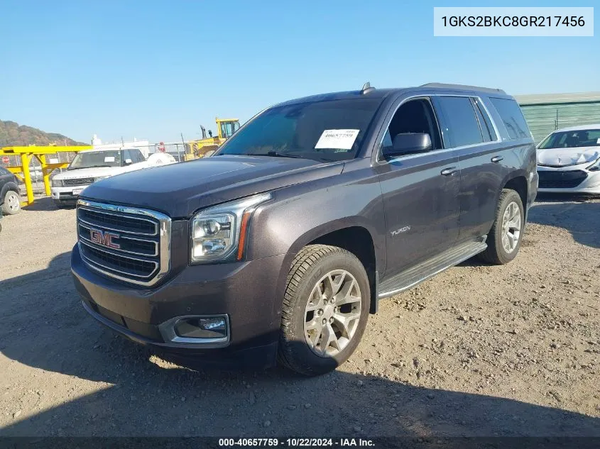 2016 GMC Yukon Slt VIN: 1GKS2BKC8GR217456 Lot: 40657759