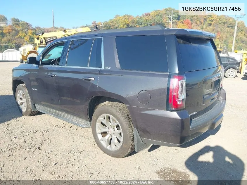 2016 GMC Yukon Slt VIN: 1GKS2BKC8GR217456 Lot: 40657759