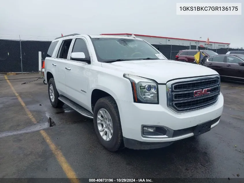 2016 GMC Yukon Slt VIN: 1GKS1BKC7GR136175 Lot: 40673196