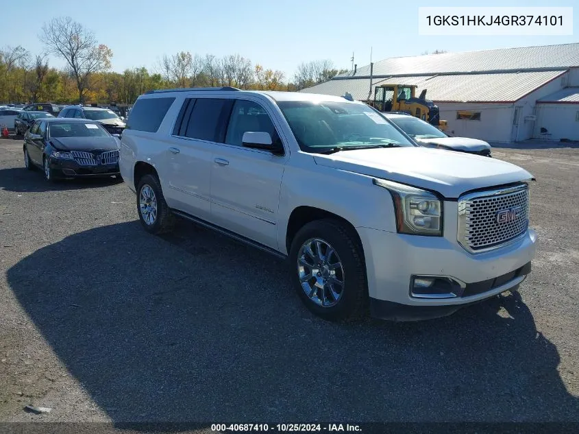 2016 GMC Yukon Xl Denali VIN: 1GKS1HKJ4GR374101 Lot: 40687410