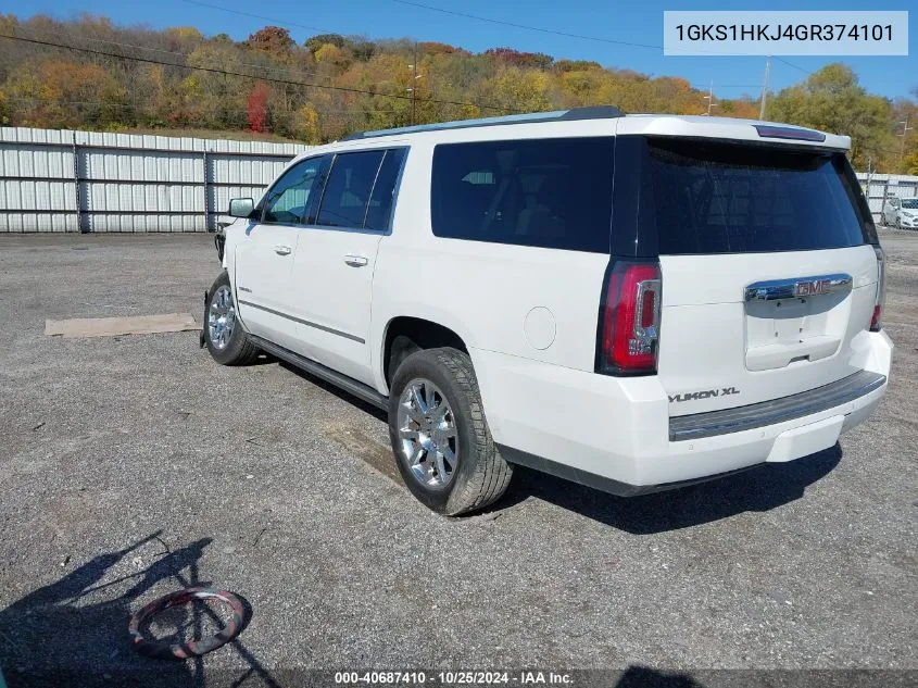 2016 GMC Yukon Xl Denali VIN: 1GKS1HKJ4GR374101 Lot: 40687410