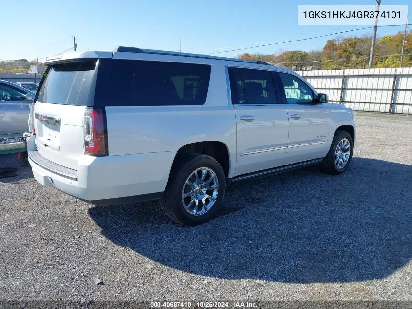 2016 GMC Yukon Xl Denali VIN: 1GKS1HKJ4GR374101 Lot: 40687410