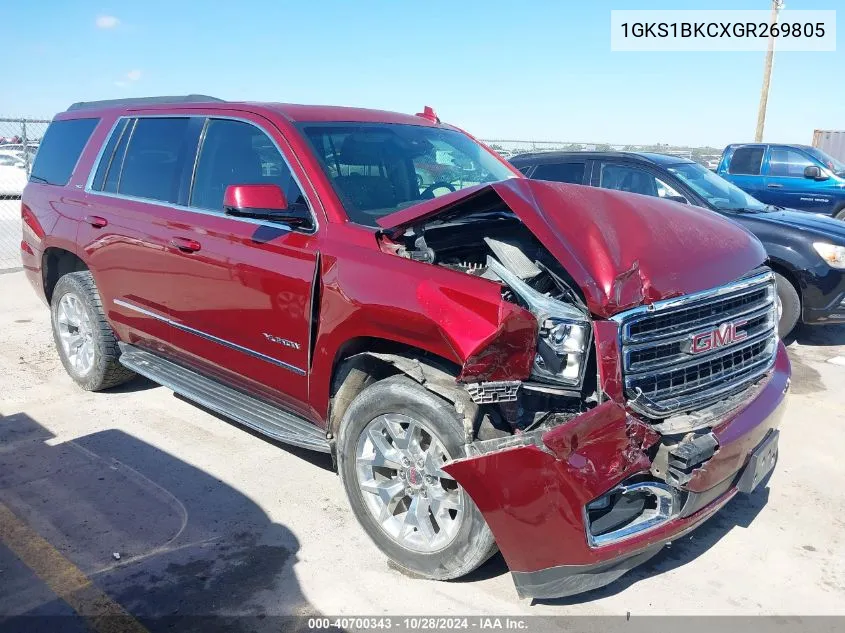 2016 GMC Yukon Slt VIN: 1GKS1BKCXGR269805 Lot: 40700343