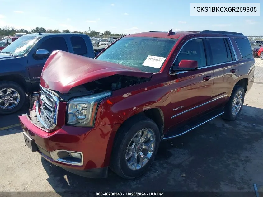 2016 GMC Yukon Slt VIN: 1GKS1BKCXGR269805 Lot: 40700343