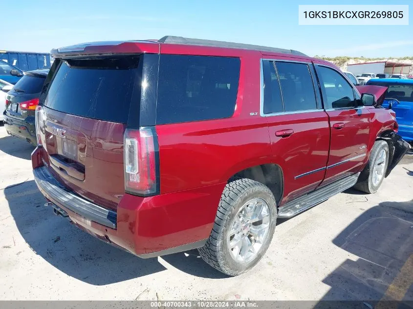 2016 GMC Yukon Slt VIN: 1GKS1BKCXGR269805 Lot: 40700343