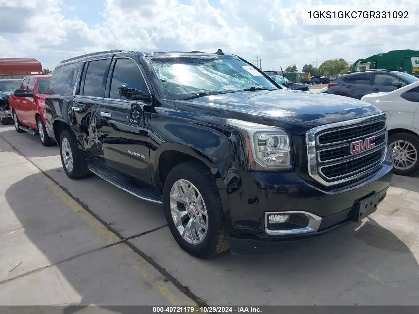 2016 GMC Yukon Xl Slt VIN: 1GKS1GKC7GR331092 Lot: 40721179