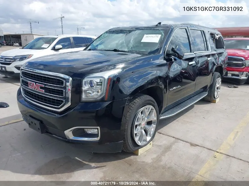 2016 GMC Yukon Xl Slt VIN: 1GKS1GKC7GR331092 Lot: 40721179