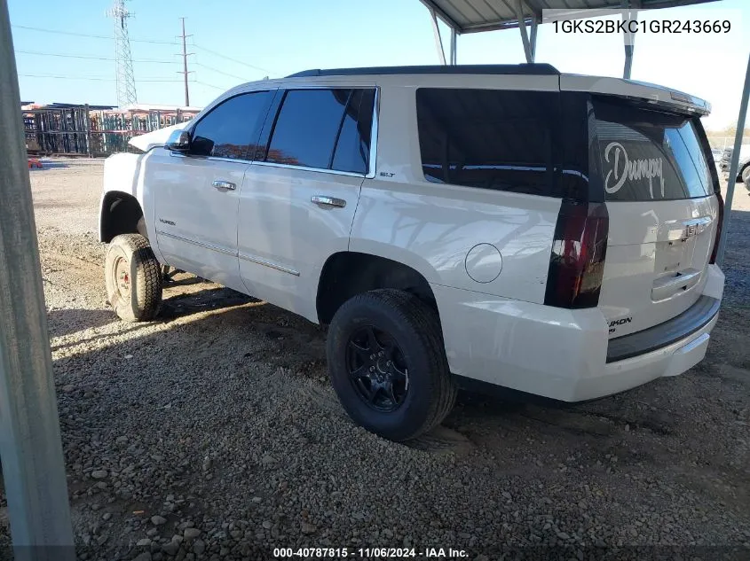 1GKS2BKC1GR243669 2016 GMC Yukon Slt