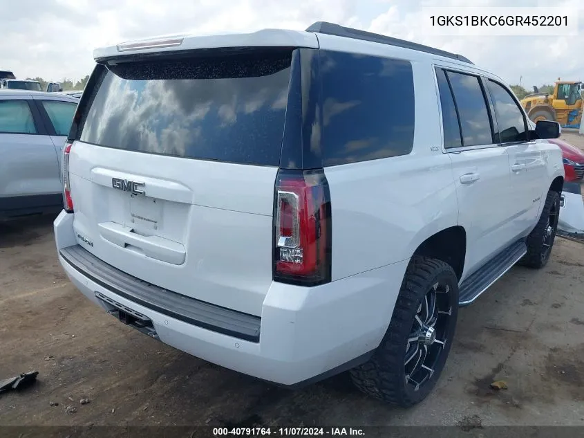 2016 GMC Yukon Slt VIN: 1GKS1BKC6GR452201 Lot: 40791764