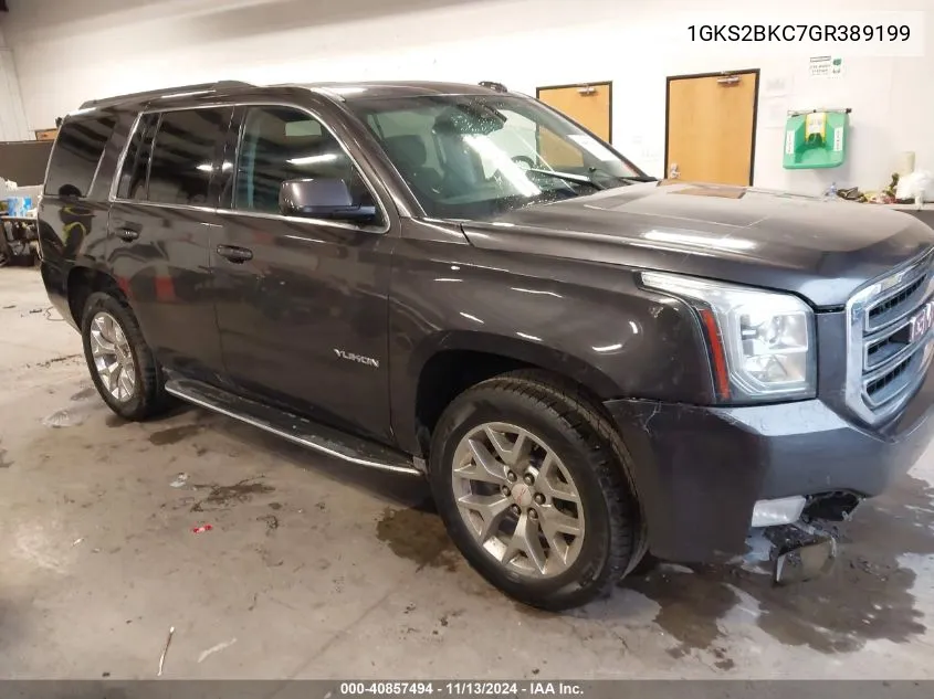 2016 GMC Yukon Slt VIN: 1GKS2BKC7GR389199 Lot: 40857494