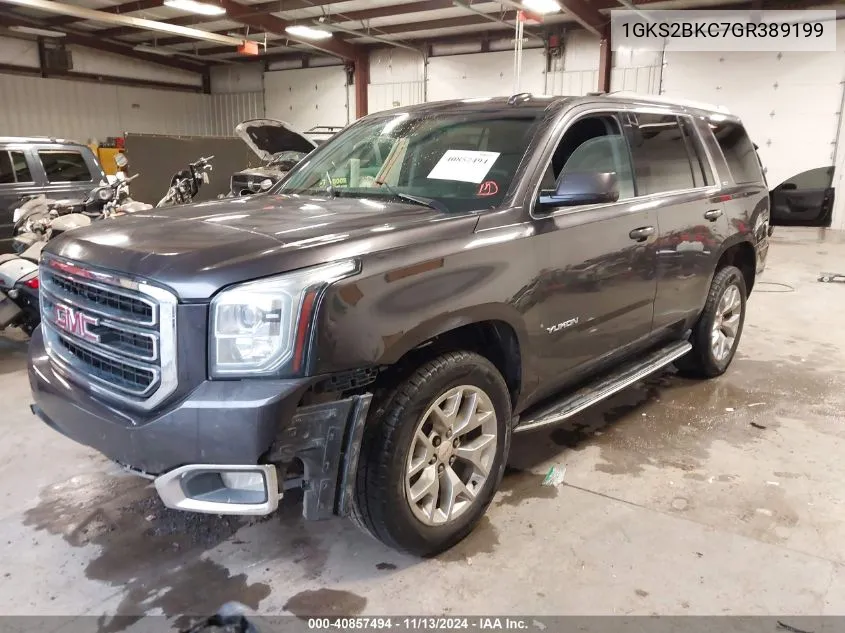 2016 GMC Yukon Slt VIN: 1GKS2BKC7GR389199 Lot: 40857494