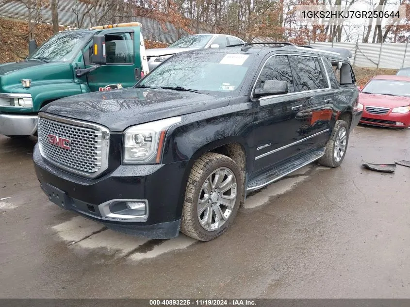 2016 GMC Yukon Xl Denali VIN: 1GKS2HKJ7GR250644 Lot: 40893225