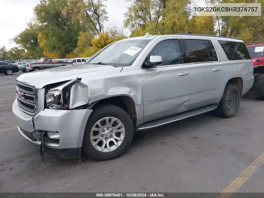 2017 GMC Yukon Xl Slt VIN: 1GKS2GKC8HR374757 Lot: 36978401