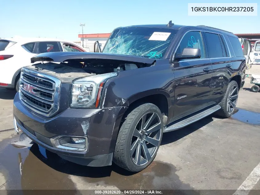 2017 GMC Yukon Slt VIN: 1GKS1BKC0HR237205 Lot: 39282620