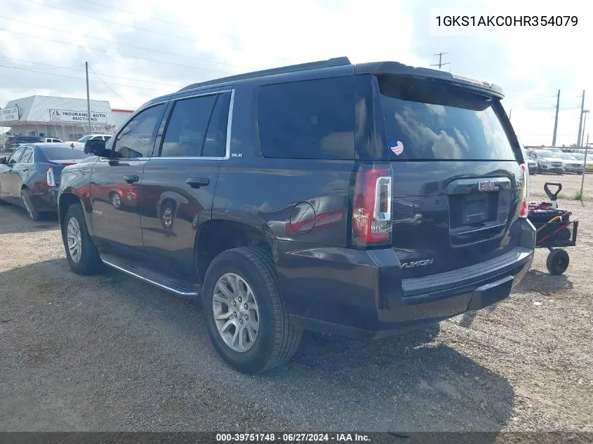 1GKS1AKC0HR354079 2017 GMC Yukon Sle