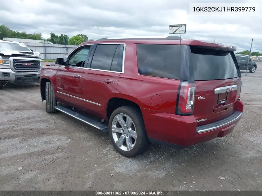 2017 GMC Yukon Denali VIN: 1GKS2CKJ1HR399779 Lot: 39811362