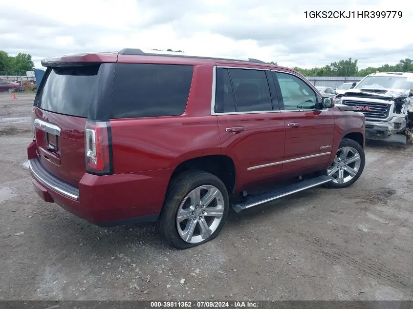 2017 GMC Yukon Denali VIN: 1GKS2CKJ1HR399779 Lot: 39811362