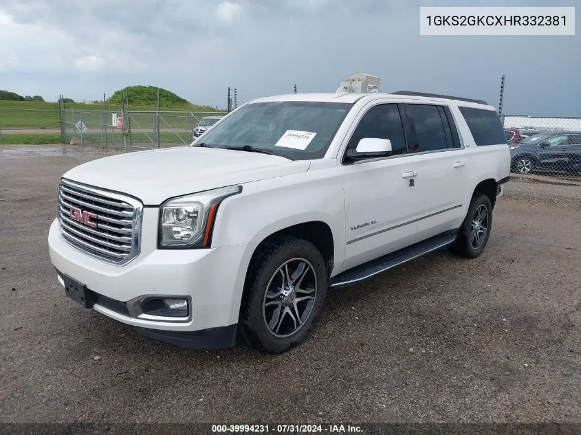 2017 GMC Yukon Xl Slt VIN: 1GKS2GKCXHR332381 Lot: 39994231