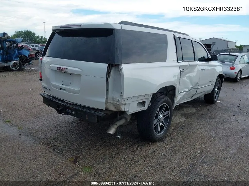 1GKS2GKCXHR332381 2017 GMC Yukon Xl Slt