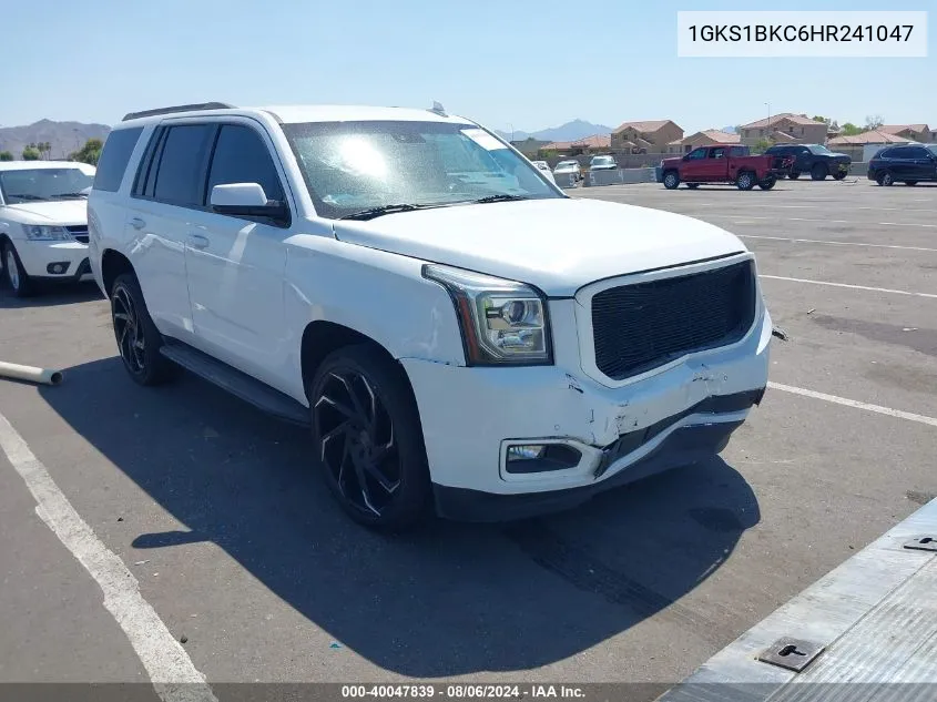 2017 GMC Yukon Slt VIN: 1GKS1BKC6HR241047 Lot: 40047839