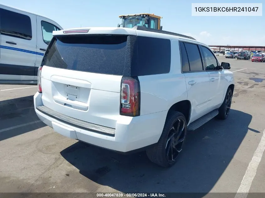 2017 GMC Yukon Slt VIN: 1GKS1BKC6HR241047 Lot: 40047839