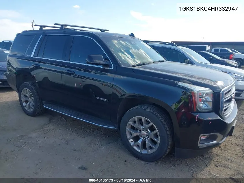 2017 GMC Yukon Slt VIN: 1GKS1BKC4HR332947 Lot: 40135179